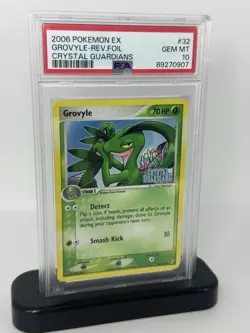 Grovyle Reverse Foil Psa 10 Crystal Guardians 2006 Pokemon EX #32 Stamp Pop 15!! - Image 1