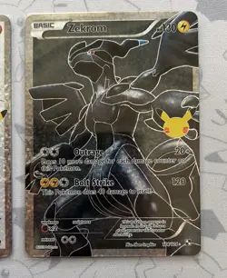 Reshiram & Zekrom 113/114 Holo Ultra Rare Celebrations Pokemon TCG NM - Image 3