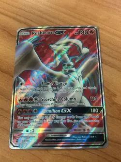 2018 Pokemon Reshiram GX Dragon Majesty Full Art Holo #65/70 - Image 1
