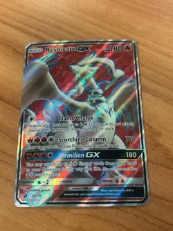 2018 Pokemon Reshiram GX Dragon Majesty Full Art Holo #65/70 - Image 2