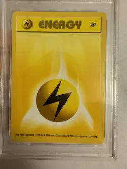 1999 Pokemon 1st Edition Shadowless Lightning Energy Base Set 100/102 PSA 9 Mint - Image 3