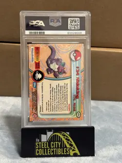 1999 Topps Pokemon TV Nidoking #34 Rainbow Foil PSA 8 NM - MT - Image 2
