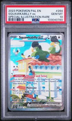 Pokemon TCG 2023 Squawkabilly ex SIR Paldea Evolved 264/193 PSA Gem Mint 10 - Image 1