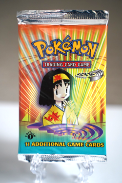 Pokemon TCG Gym Heroes 1st Edition Booster Pack Erika Art WOTC 1999 SEALED - Image 1