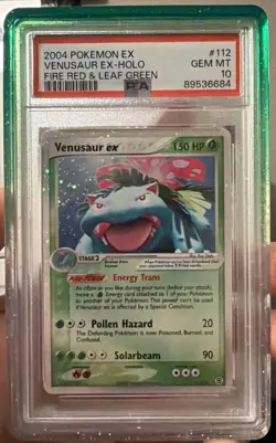2004 POKEMON EX FIRE RED & LEAF GREEN #112 VENUSAUR EX-HOLO PSA 10 - Image 1