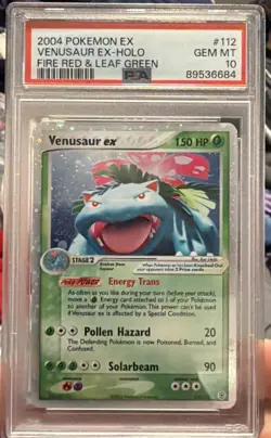 2004 POKEMON EX FIRE RED & LEAF GREEN #112 VENUSAUR EX-HOLO PSA 10 - Image 4