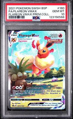 Pokemon Flareon VMAX SWSH180 Black Star Promo PSA 10 Gem Mint - Image 1
