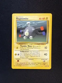 Magnemite 053/102 - Base Set - Regular - Unlimited - WOTC - Pokemon TCG - LP - Image 1