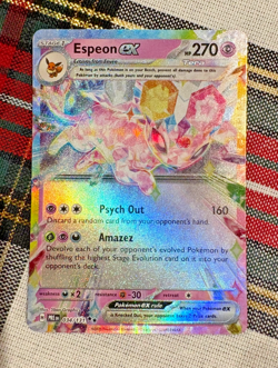 Pokemon TCG Scarlet & Violet Prismatic Evolutions Espeon EX 034/131 Double Rare - Image 1