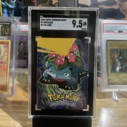 1999 TOPPS POKEMON THE MOVIE EDITION #E3 VENUSAUR BLACK LOGO SGC 9.5 - Image 1
