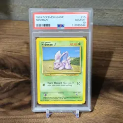 Pokemon 1999 Base Set 55/102 Nidoran PSA 10 Gem Mint - Image 1