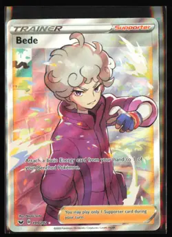 Bede (Full Art) Holo #199/202 SWSH01: Base Set - Pokemon TCG - NM - Image 1