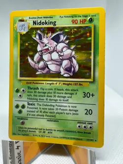Pokemon TCG Nidoking Base Set 11/102 Holo 1999-2000 Wizards Base Set... - Image 1