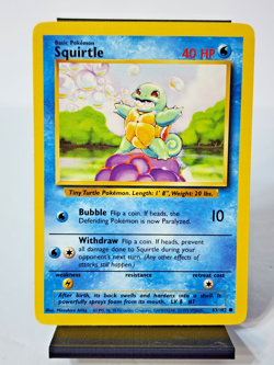 Pokemon TCG Squirtle Base Set 63/102 Regular Unlimited Common - Image 1