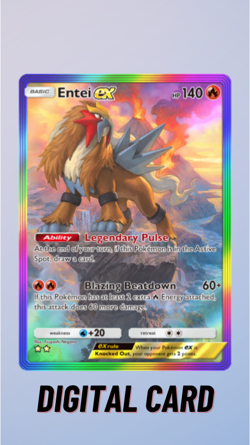 Entei EX Rainbow Secluded Springs Pokemon TCG Pocket 2 Star ⭐⭐ (English) - Image 1