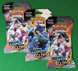 POKEMON TCG - Sun & Moon Cosmic Eclipse - 3 Sleeved Booster Pack - Sealed - Image 1