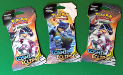 POKEMON TCG - Sun & Moon Cosmic Eclipse - 3 Sleeved Booster Pack - Sealed - Image 2