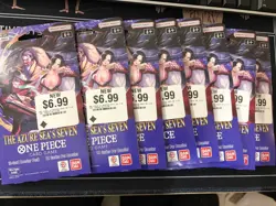 One Piece TCG: The Azure Sea's Seven Sleeved Booster OP-14 English. Lot of 8 - Image 1