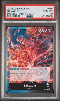 2024 One Piece Promo Sakazuki Pirates Party Vol 7 #P-076 PSA 10 GEM MINT - Image 1