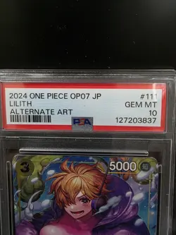 2025 ONE PIECE OP07 JP LILITH ALTERNATE ART PSA 10 - Image 3