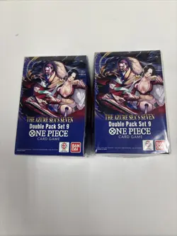 One Piece TCG Double Pack Set 9 The Azure Sea’s Seven Booster Bundles Lot Of 2 - Image 1
