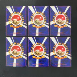 Fossil 1997 Normal Card Set of 6 Japanese Pokemon Card Old Back s007326 - Image 2