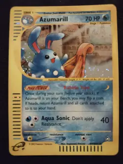 Azumarill H4/H32 Pokemon Trading Card Game eCard Aquapolis Near Mint TCG NM - Image 1