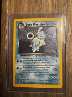 Dark Blastoise 3/82 Team Rocket Holo Card Pokemon TCG Vintage LP - Image 1