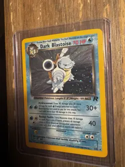 Dark Blastoise 3/82 Team Rocket Holo Card Pokemon TCG Vintage LP - Image 2