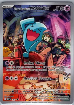 Team Rocket's Wobbuffet SVP 203 Scarlet & Violet Promo Cards - Pokemon Card - NM - Image 1