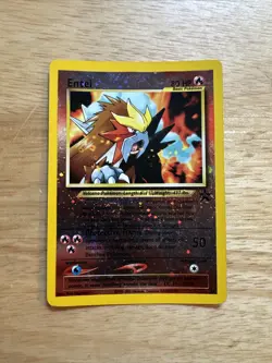 Entei #34 Black Star Promo Reverse Holo Rare Vintage Pokemon Card - MP - Image 1
