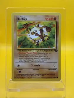 Mankey 55/64 Jungle Set Unlimited WoTC TCG 1999 Pokemon Card NM - Image 1