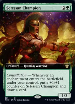 MTG English Extended Art Setessan Champion NM Normal Theros Beyond Death - Image 1
