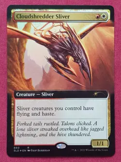Magic The Gathering SECRET LAIR DROP SERIES FOIL CLOUDSHREDDER SLIVER card MTG - Image 1