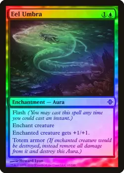 Eel Umbra FOIL Rise of the Eldrazi NM Blue Common MAGIC MTG CARD ABUGames - Image 1