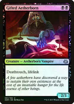Gifted Aetherborn FOIL Aether Revolt HEAVILY PLD Black Uncommon CARD ABUGames - Image 1