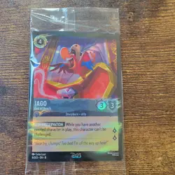 New Disney Lorcana D23 2025 Gold Member Exclusive Gift Iago 8/ Foil Promo Card - Image 1