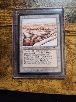 MTG Magic the Gathering - Antiquities - STRIP MINE (Even Horizon) - RARE!!! - Image 1