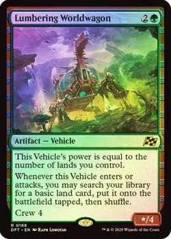 Magic The Gathering MTG LUMBERING WORLDWAGON FOIL Aetherdrift Promos NM - Image 1