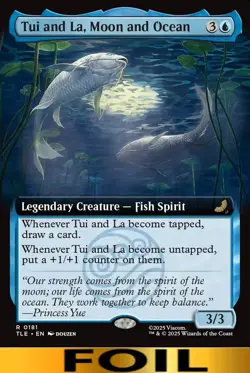 1x - Tui and La, Moon and Ocean - FOIL EXTENDED ART - Avatar: Eternal - NM MTG - Image 1