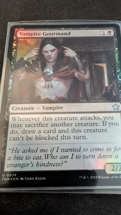 MTG: Vampire Gourmand, FOIL, Foundations, 0074, Pack Fresh - Image 1