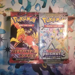 Pokemon Destined Rivals & Prismatic Evolutions Booster Pack (Lot Of 18) 9 Each - Image 1