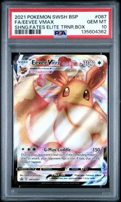 Pokemon TCG Eevee VMAX SWSH087 Black Star Promo PSA 10 - Image 1