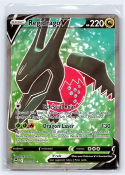Pokemon TCG - Silver Tempest - Regidrago V Ultra Rare Holofoil Holo -183/195 - Image 1