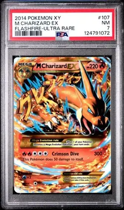 2014 Pokemon XY 107 Flashfire M Charizard EX #107 Ultra Rare PSA 7 LOW POP - Image 1