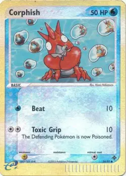 Corphish - 54/97 - Common - Reverse Holo LP, English Pokemon EX Dragon - Image 1