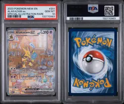 2023 POKEMON MEW EN-151 SPECIAL ILLUSTRATION RARE #201 ALAKAZAM EX PSA 10 - Image 3