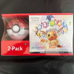Pokemon TCG Prismatic Evolutions Elite Trainer Box ETB W/ Pokeball Red Pokeball - Image 1