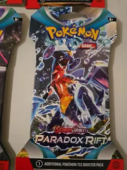Pokemon TCG Scarlet/Violet Paradox Rift 2023 Booster Pack. 6 Packs Lot - Image 4
