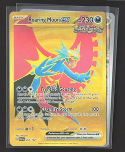Pokemon 2023 Paradox Rift Roaring Moon EX SAR #262/182 - Image 1
